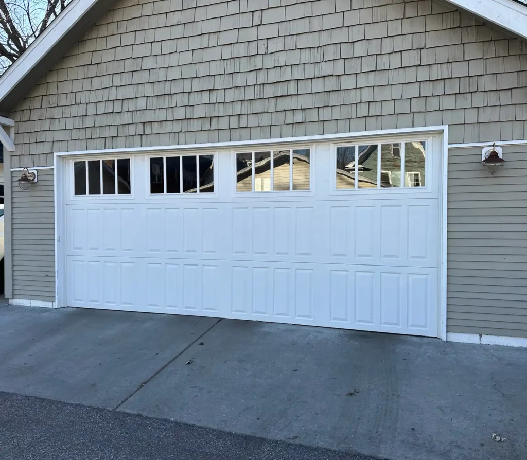 Garage door repair project for customer in Roseville, MN